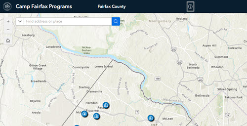 Camp Fairfax Programs Map