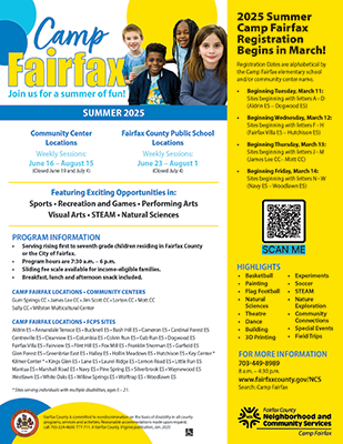 Camp Fairfax Winter Spring flyer