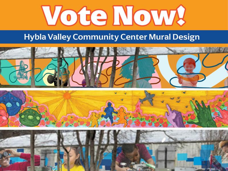 Three mural options for Hybla Valley Community Center 