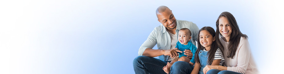 Multi-racial family of four