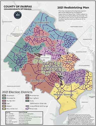 Fairfax County 2021 Adopted Redistricting Map