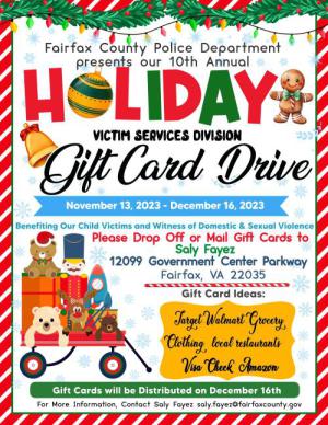 Victim Services Gift Card Donation