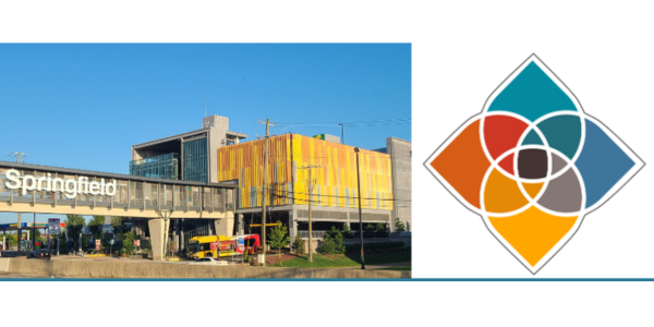 Springfield Planning Study logo and image of Springfield Station