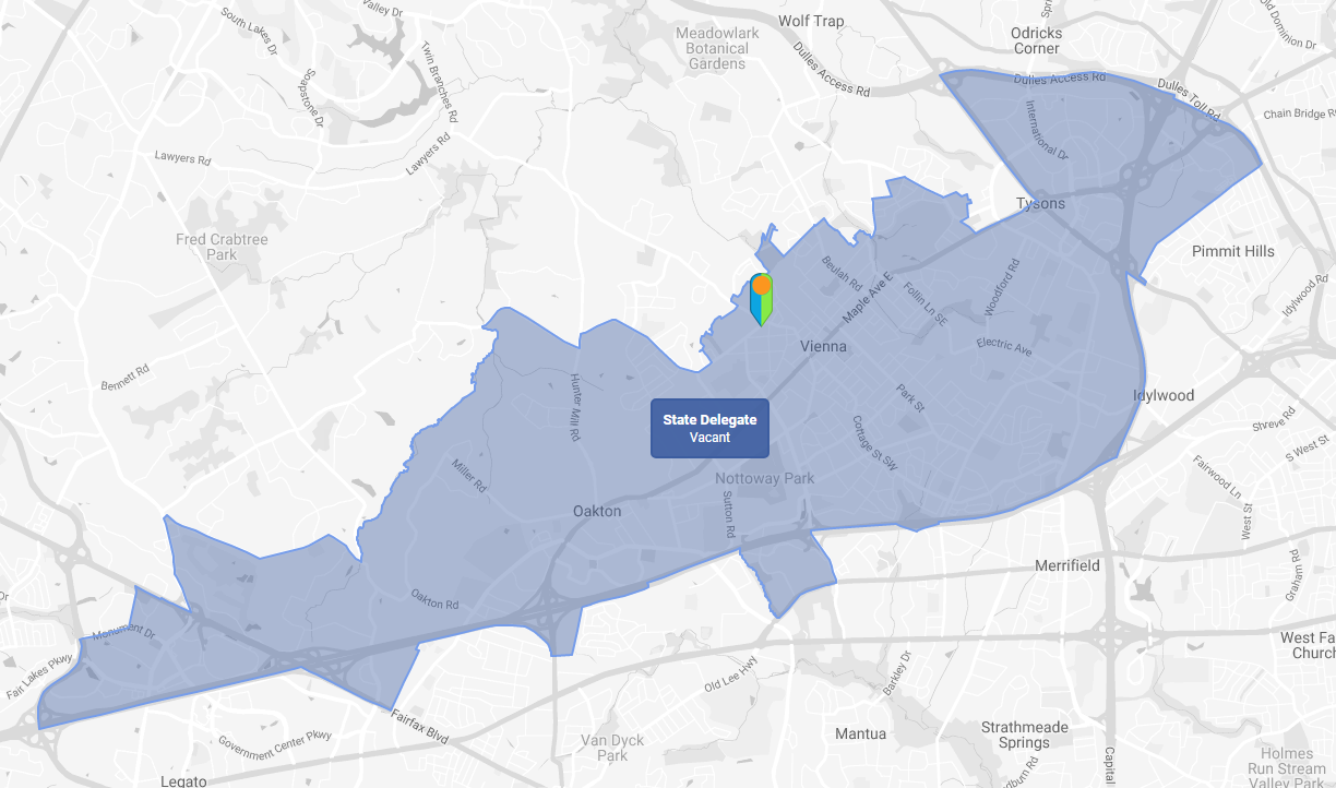 House of Delegates, 35th District, map.