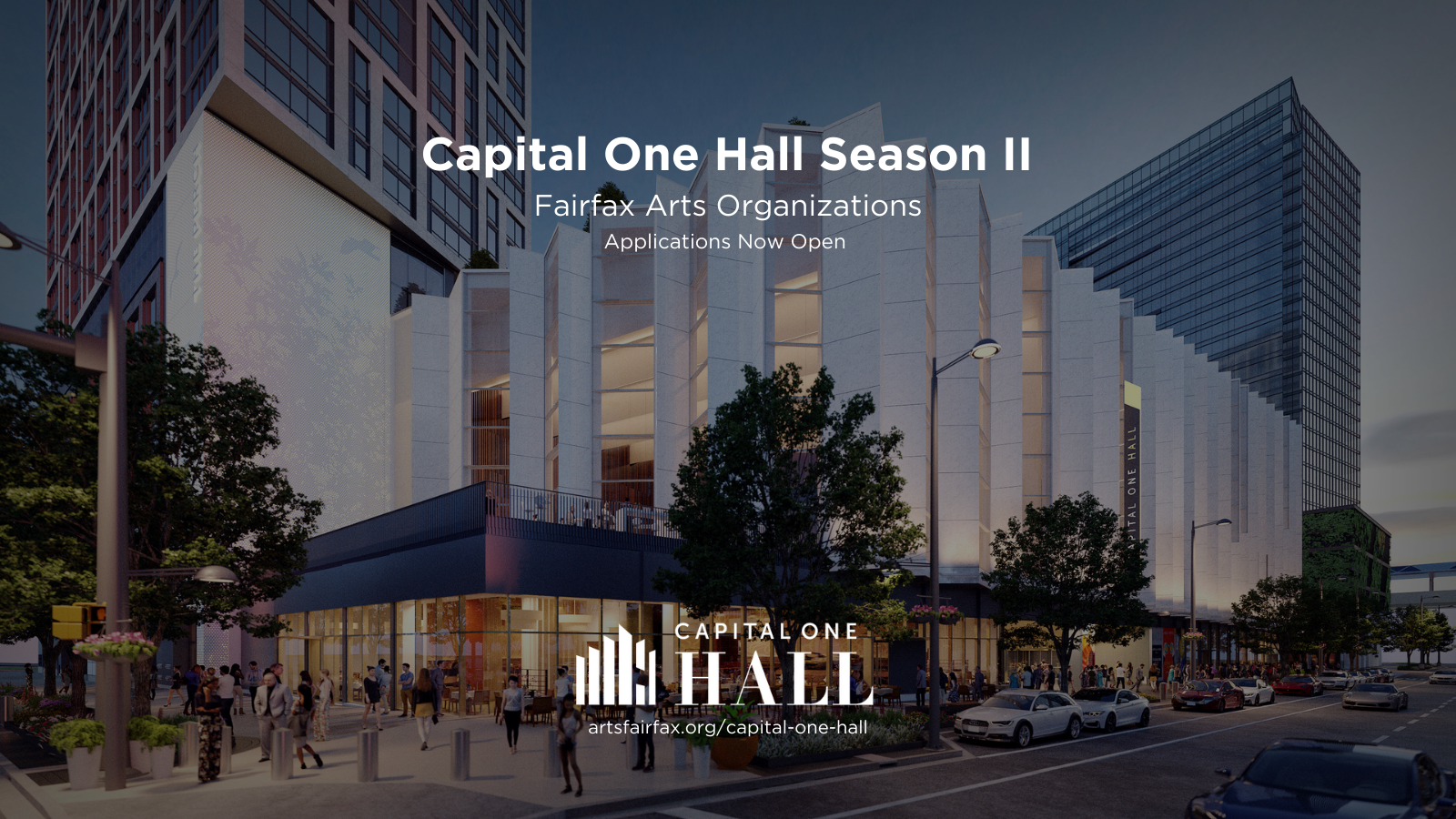 graphic of Capital One Hall with deadline for calendar inclusion graphic of Capital One Hall with deadline for calendar inclusion