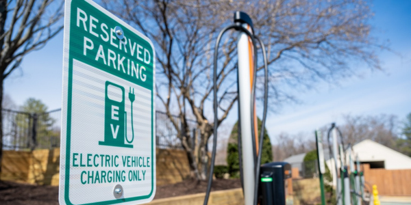 EV Reserved Parking Sign Reserved parking sign for electric vehicles