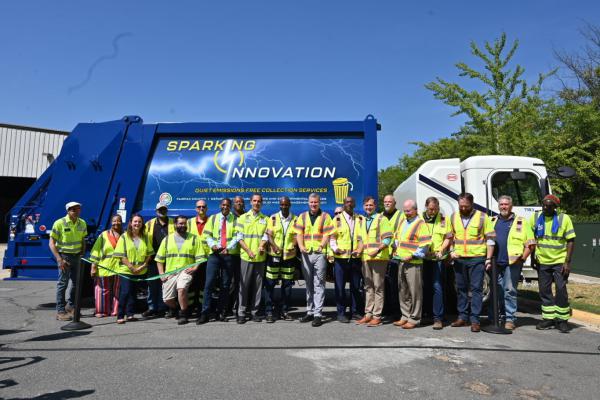 Electric Trash Truck Ribbon Cutting