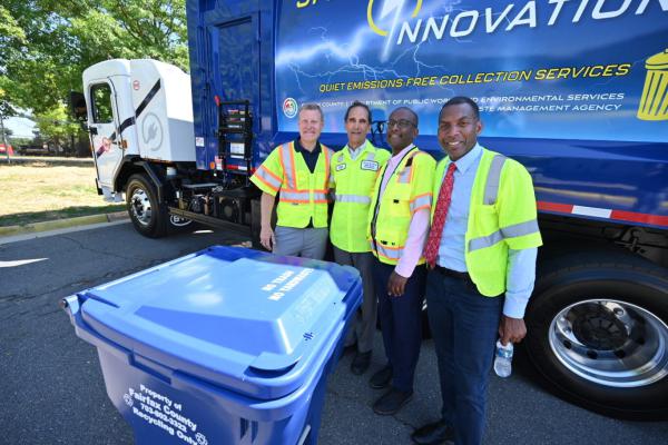 Speakers from the Electric Trash Truck Unveiling