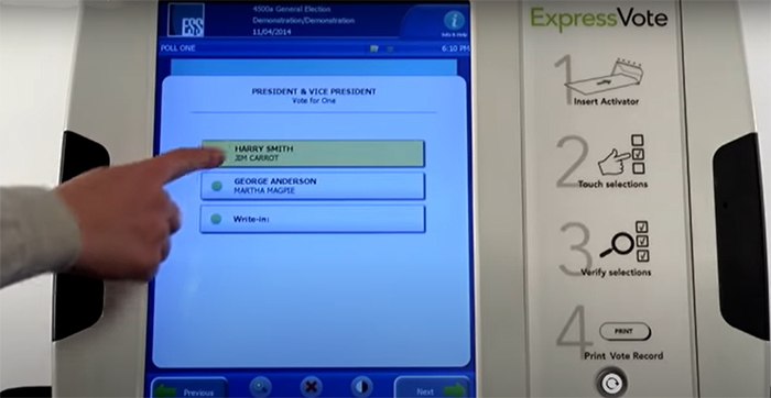ExpressVote Ballot Marking Machine