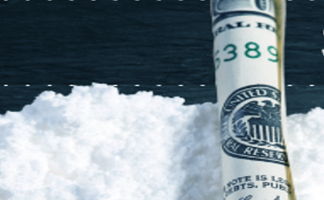 fentanyl powder with dollar bill