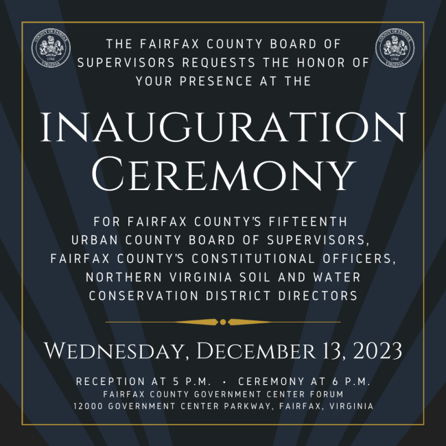 Inauguration ceremony invite; details provided on webpage