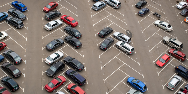 Parking Lot with Cars Parking Lot with Cars