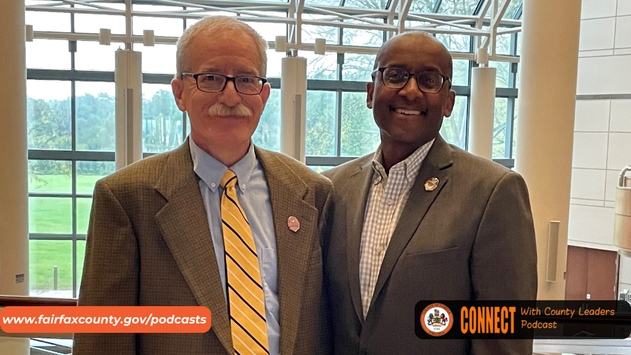 Image of Fairfax County Executive Bryan Hill with Eric Spicer, general registrar and director of elections for Fairfax County.