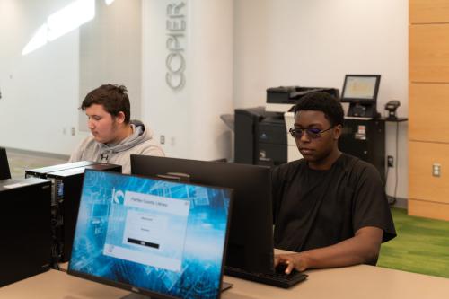 Students in Library