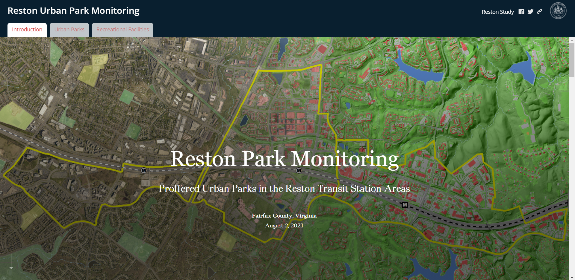 Reston urban parks landing page