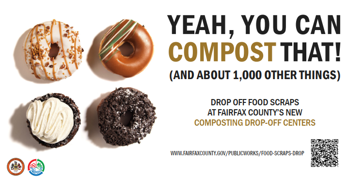 graphic of donuts and text "Yeah You Can Compost That"