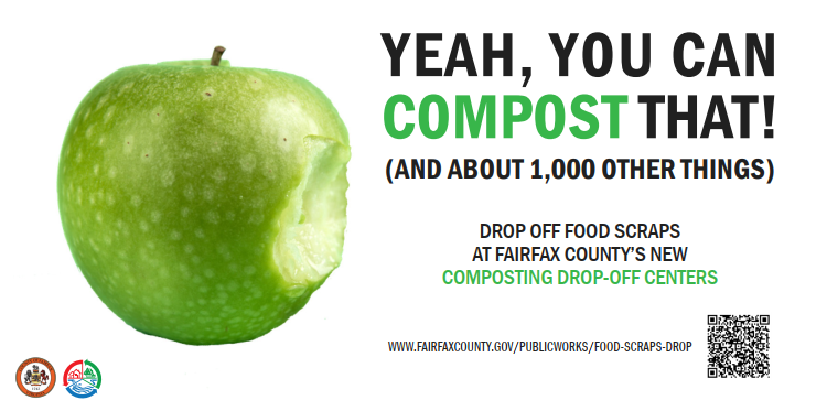 graphic of apple and text "Yeah You Can Compost That"