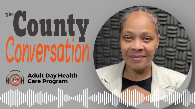 County Conversation logo with photo of Majorie Burris