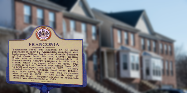 Franconia historic marker sign