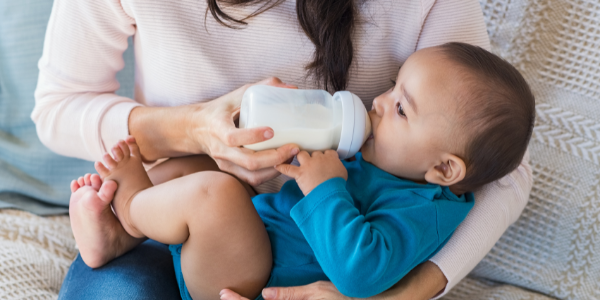 baby with bottle baby with bottle