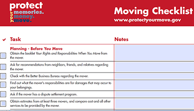 checklist for moving image