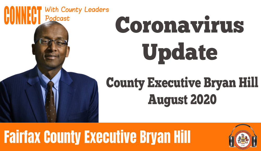 graphic of County Exec. Bryan Hill Aug. 2020