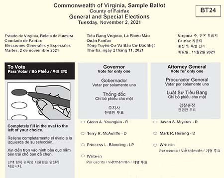 A sample balllot.