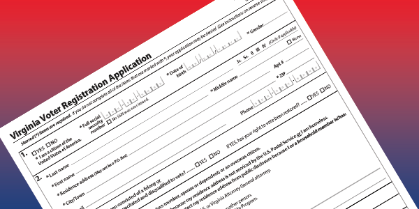 Virginia voter registration form Virginia voter registration application.