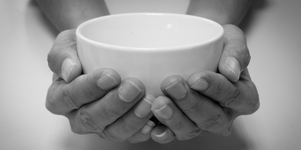 Ways to Fight Hunger in Fairfax County - Hands holding an empty bowl