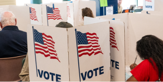 Resident voting on election day