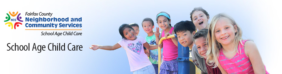 banner school age child care sacc children at a playground