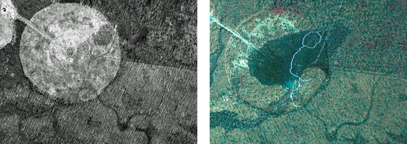 1971 and 1984 aerial views of Huntley Meadows