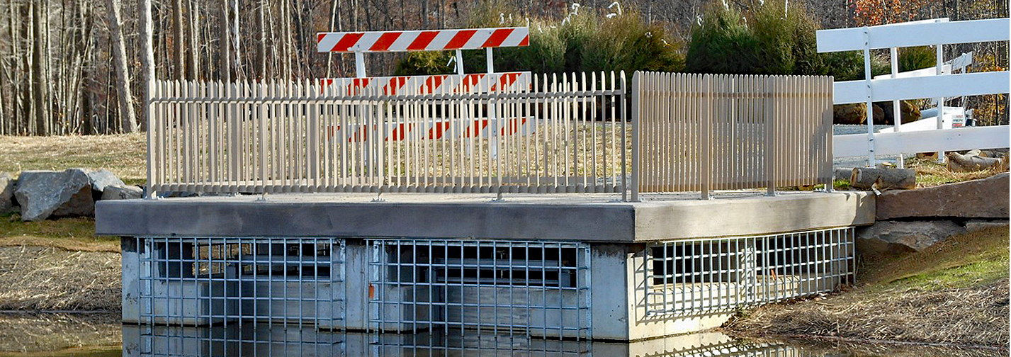 The concrete device that controls water levels