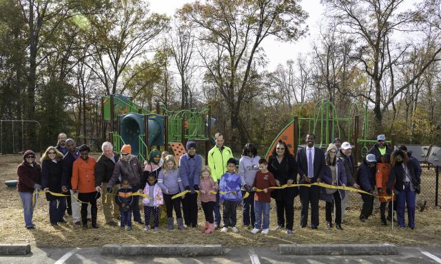 Martin Luther King, Jr. playground ribbon-cutting ceremony