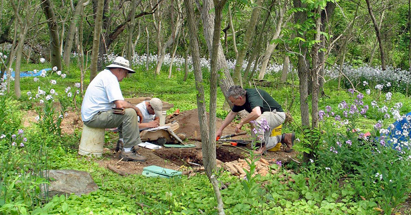 An excavation site at Old Colchester