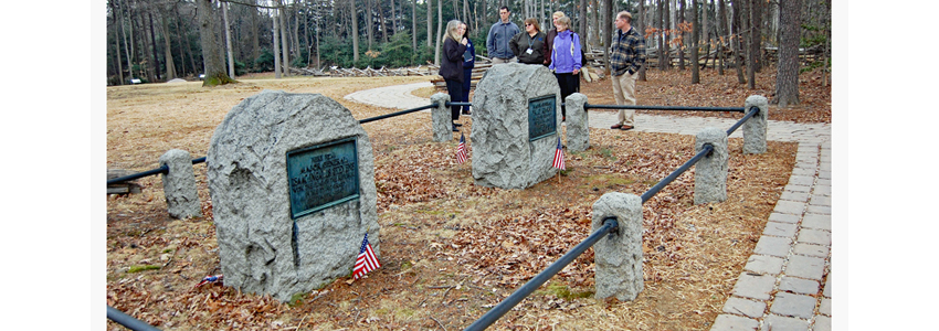 Memorial markers for Generals Kearny and Stevens