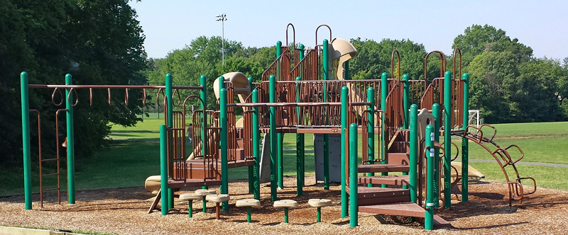 Playground equipment at Ellanor C Lawrence Park