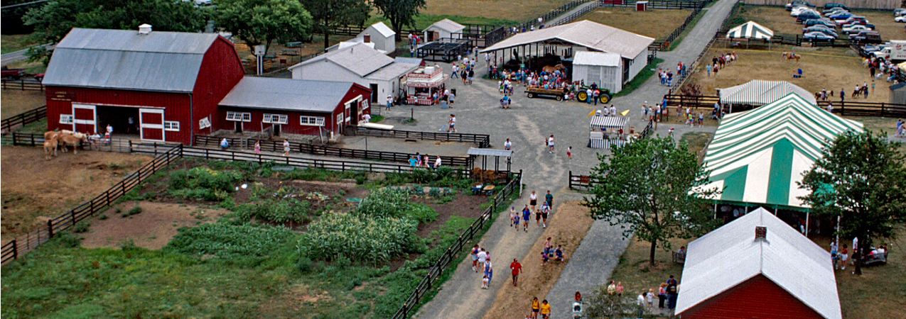 A view of Frying Pan Farm Park from the sky
