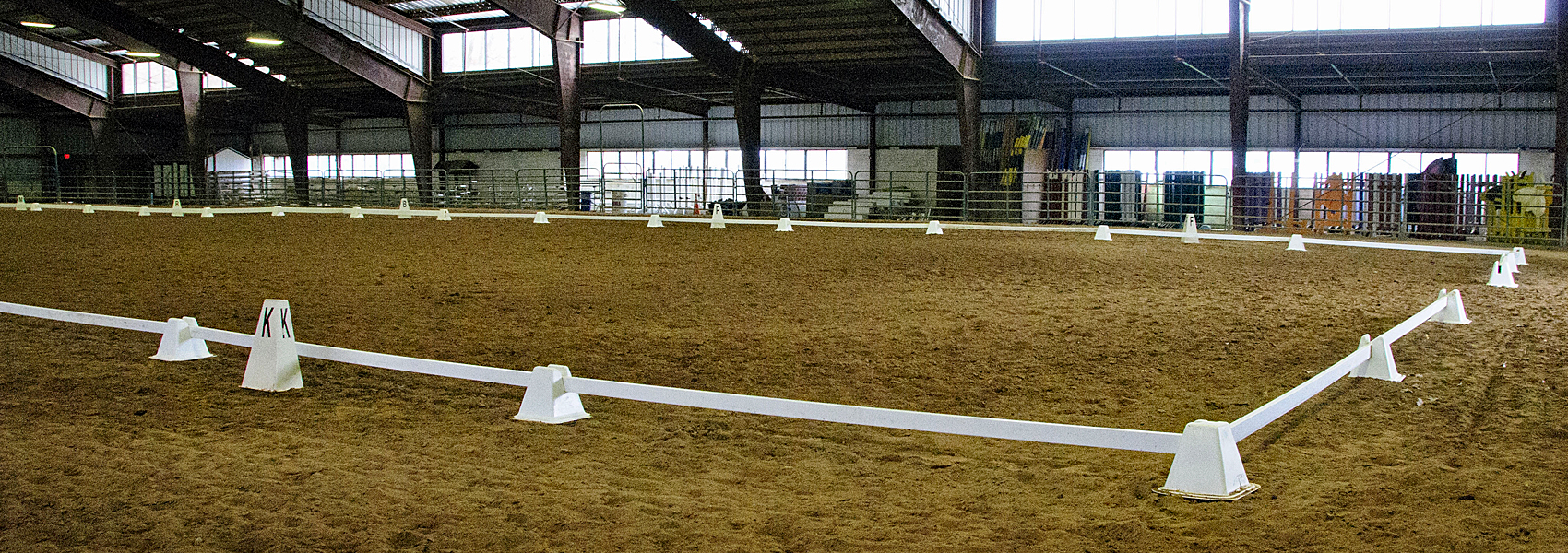 Riding area inside Frying Pan's equestrian barn