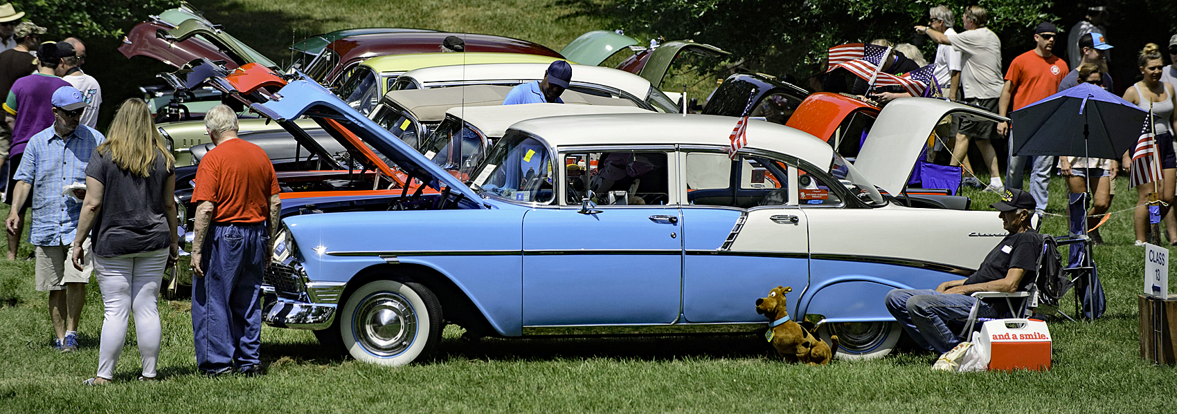 A classic 1956 Chevy at the Sully Car Show