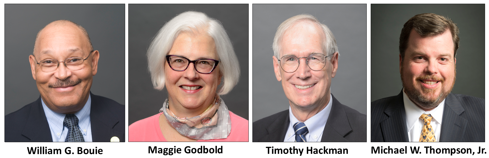 2022 Park Board - William G. Bouie, Maggie Godbold, Timothy Hackman, Michael W. Thompson, Jr.