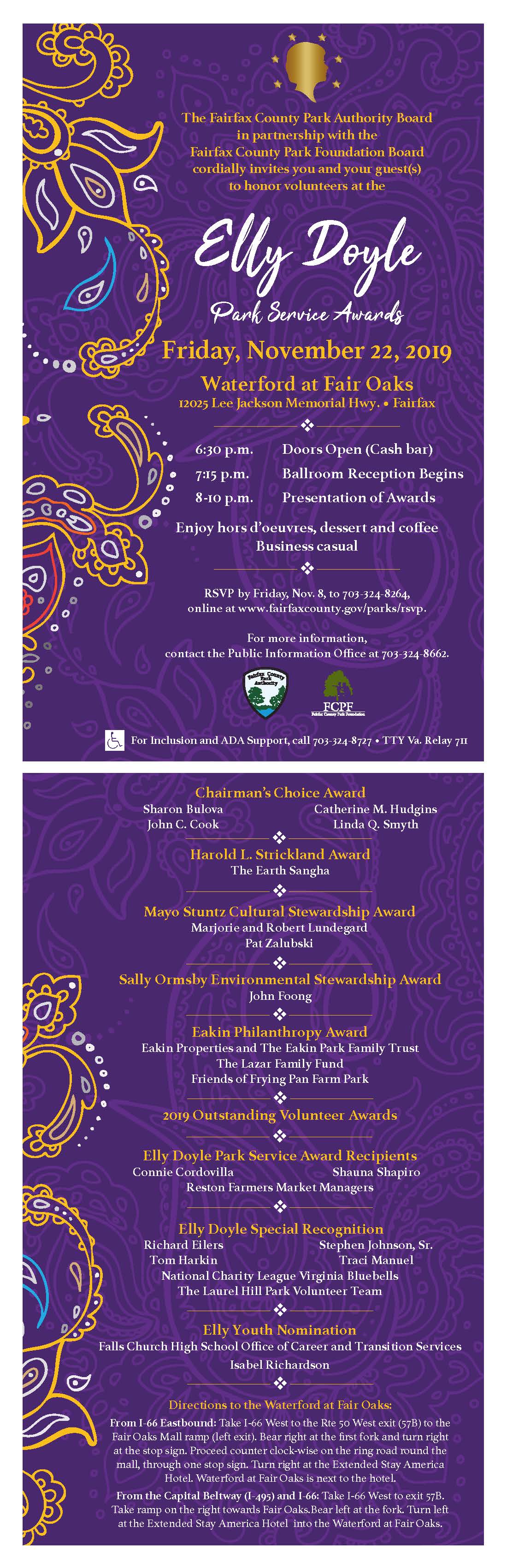 Elly Doyle Reception Rsvp Park Authority