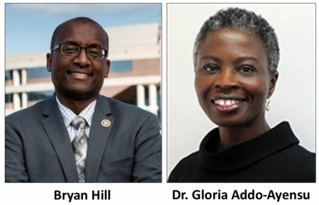 County Executive Bryan Hill and Fairfax County Director of Health Dr. Gloria Addo-Ayensu