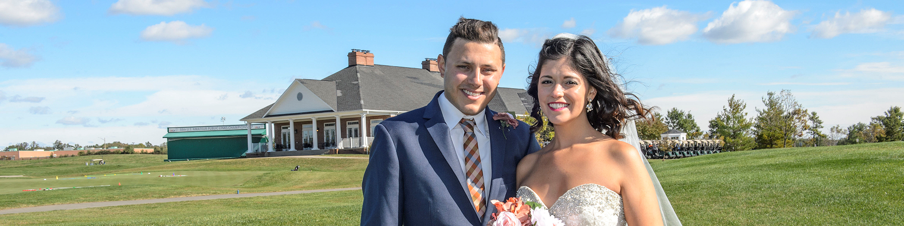 Couple on View from Rear Exterior of Clubhouse