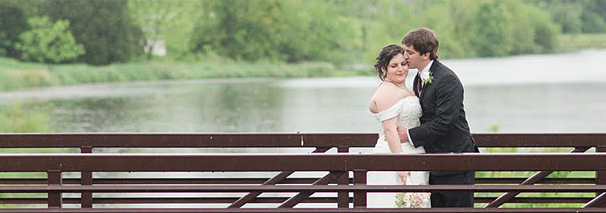 Wedding Couple on Bridge