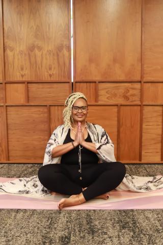 Woman doing yoga pose