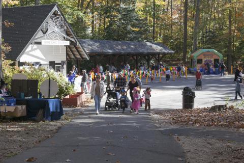 Visitors enjoy the parks