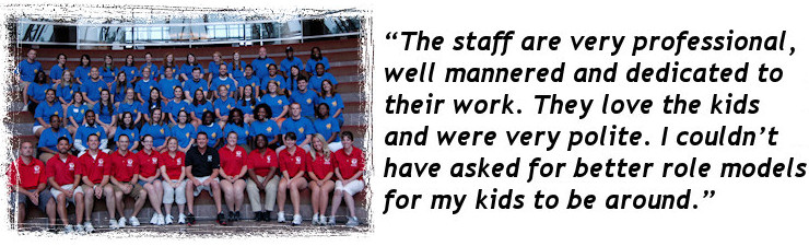 The staff are very professional, well mannered and dedicated to their work. They love the kids and were very polite. I couldn't have asked for better role models for my kids to be around.