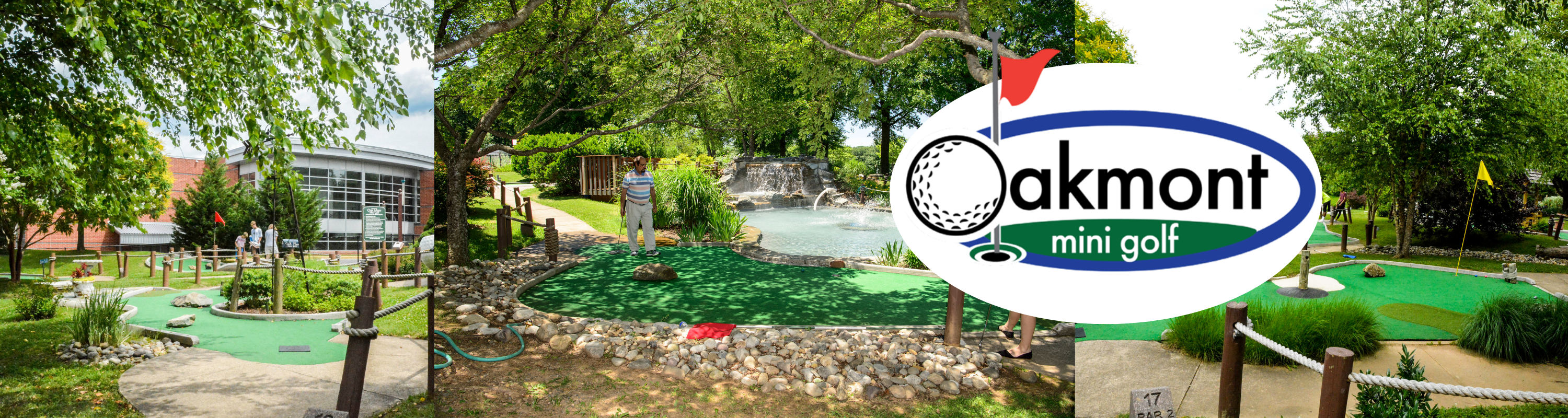 oakmont rec center minigolf with logo