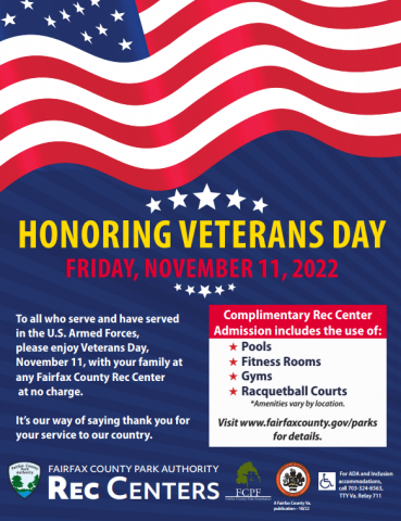 Veterans Day Rec Centers